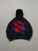 American Retro Spider Patchwork Print Hoodies