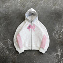 American Retro Spider Patchwork Print Hoodies
